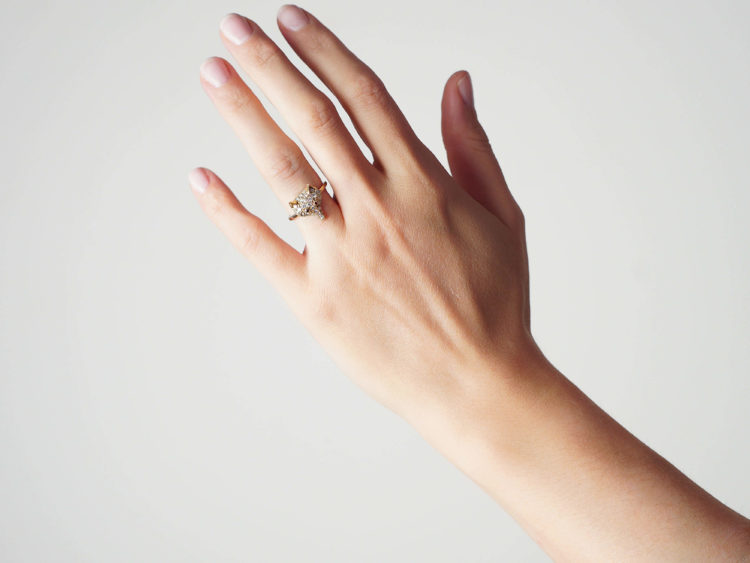 18ct Gold & Diamond Fox Head Ring