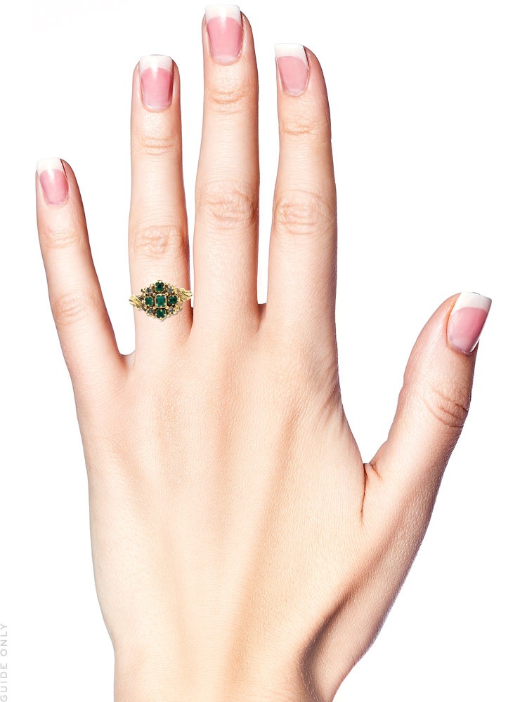 Georgian 18ct Gold, Emerald & Diamond Ring
