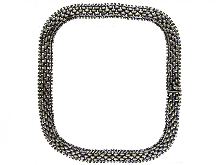 Victorian Silver Woven Collar