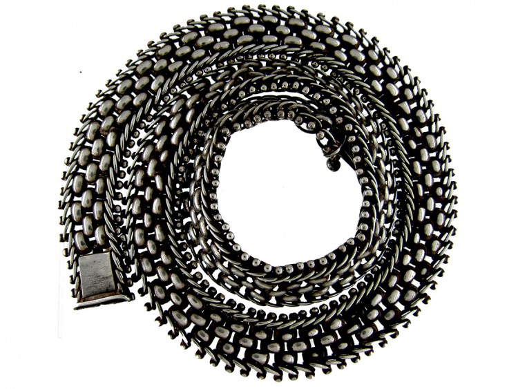 Victorian Silver Woven Collar