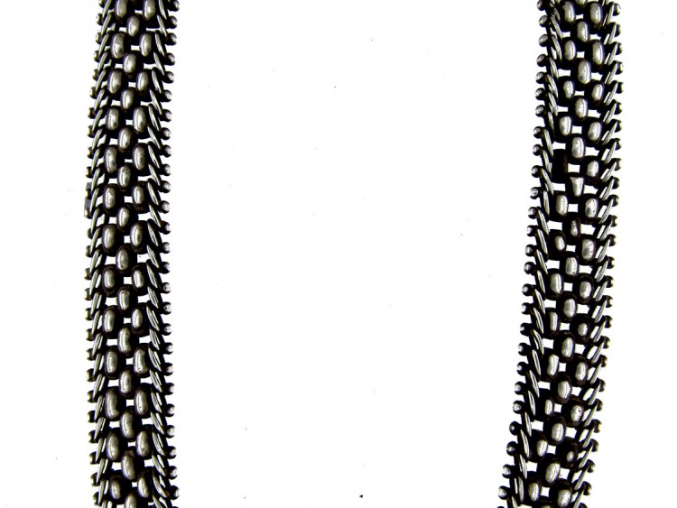 Victorian Silver Woven Collar