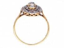 Art Deco Oval Diamond Cluster Ring