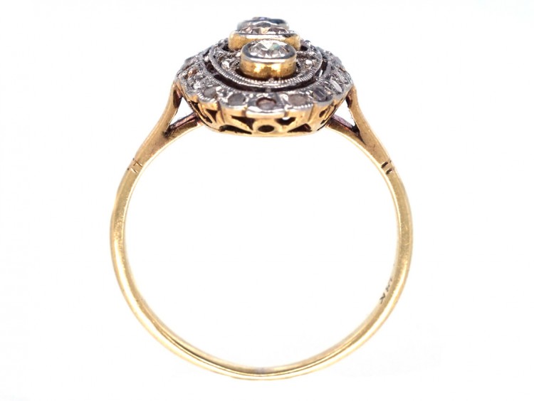 Art Deco Oval Diamond Cluster Ring