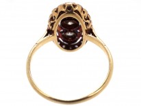 Art Deco Oval Diamond Cluster Ring