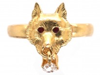 Wolf's Head 18ct Gold Ring