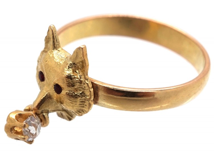 Wolf's Head 18ct Gold Ring