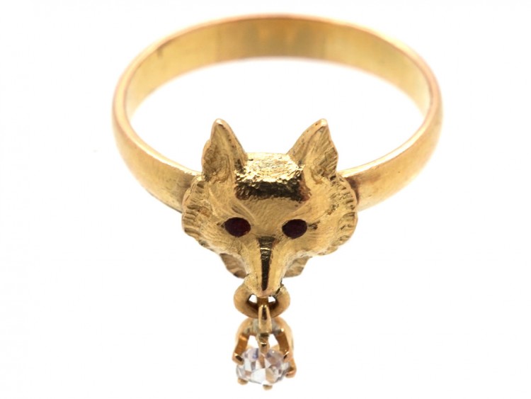 Wolf's Head 18ct Gold Ring