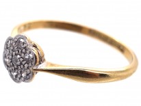 Edwardian 18ct Gold, Platinum & Diamond Cluster Ring
