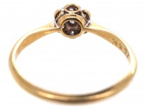 Edwardian 18ct Gold, Platinum & Diamond Cluster Ring