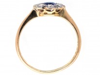 Edwardian Sapphire & Diamond Daisy Cluster Ring
