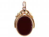 Victorian 18ct Gold Swivel Seal Fob with Bloodstone Crest Intaglio of a Hedgehog