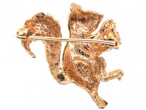 9ct Gold & Diamond Squirrel Brooch