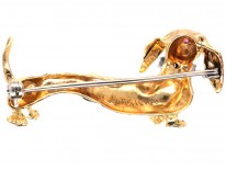 18ct Gold Dachshund Brooch