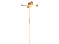 Four In Hand Gold & Enamel Stick Pin