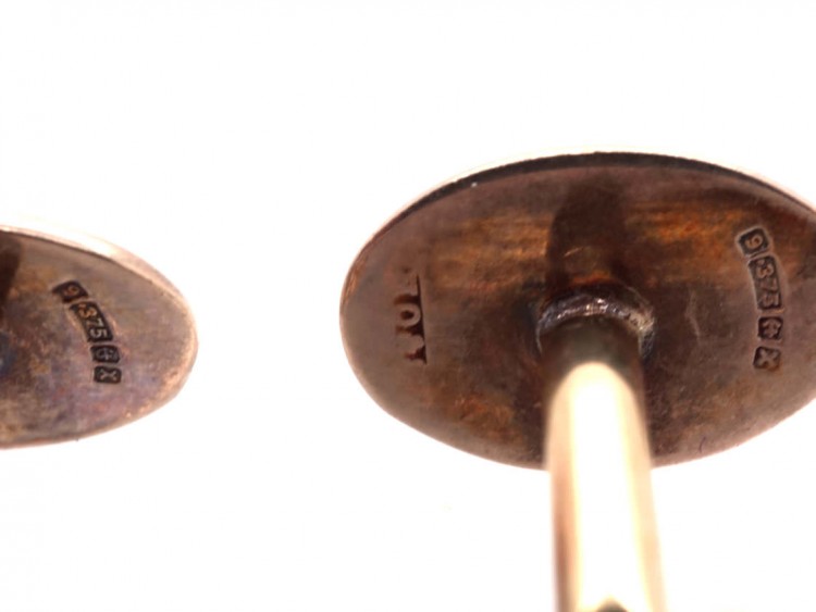 9ct Gold Masonic Blue Enamel Cufflinks