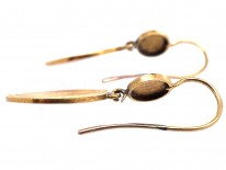 Regency 18ct Gold Swirly Double Drop Earrings