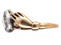 Georgian Hands & Heart Rose Fede Diamond Ring