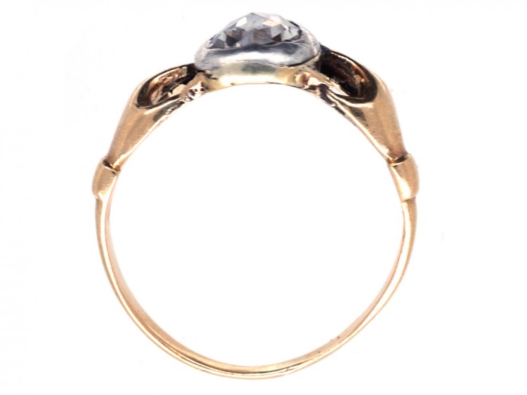 Georgian Hands & Heart Rose Fede Diamond Ring