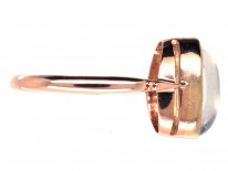 9ct Gold & Oval Moonstone Ring