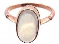 9ct Gold & Oval Moonstone Ring