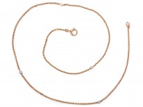 Edwardian 18ct Gold & Natural Pearls Chain