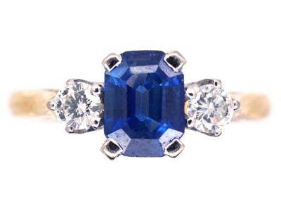 18ct Gold Sapphire & Diamond Ring by Cropp & Farr