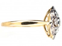 Edwardian 18ct Gold & Platinum Openwork Diamond Cluster Ring