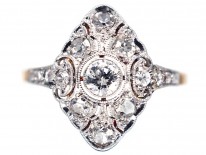 Art Deco Diamond Shaped Diamond Ring