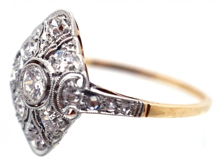 Art Deco Diamond Shaped Diamond Ring