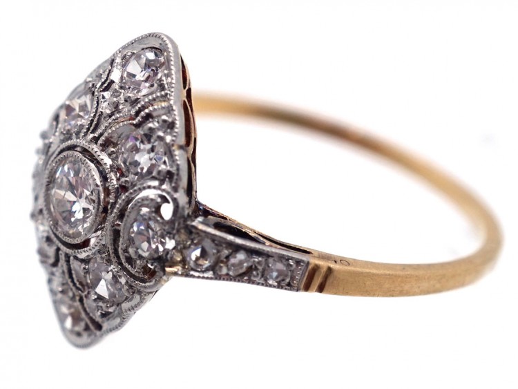 Art Deco Diamond Shaped Diamond Ring