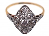 Art Deco Diamond Shaped Diamond Ring