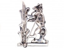 Silver & Marcasite Bear and the Ragged Staff Brooch