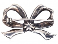 Edwardian Silver & Paste Bow Brooch