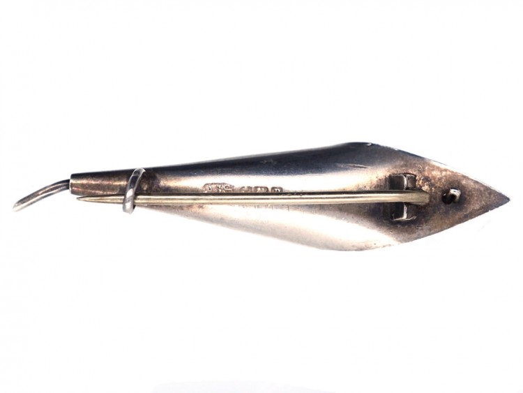 Silver & Paste Lily of the Valley Brooch