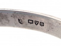 Narrow Silver Engraved Bangle