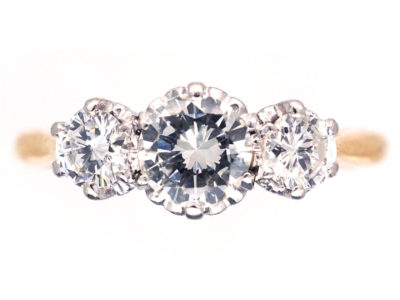18ct Gold & Platinum Three Stone Diamond Ring