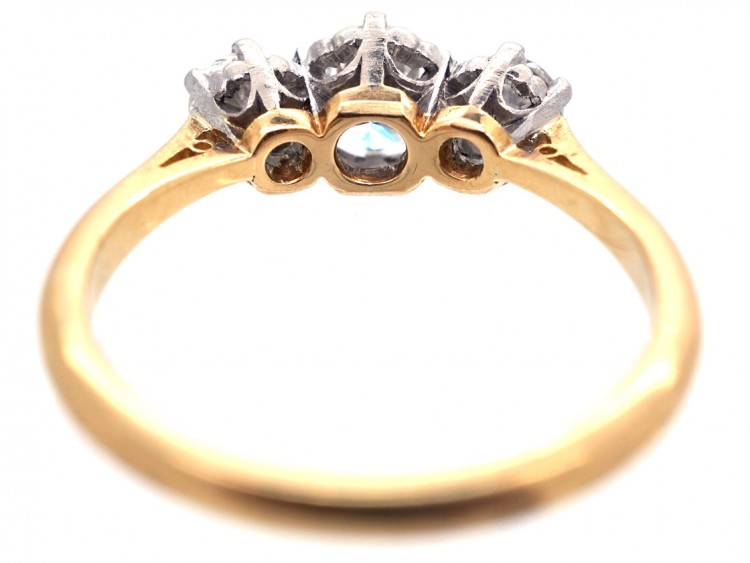18ct Gold & Platinum Three Stone Diamond Ring