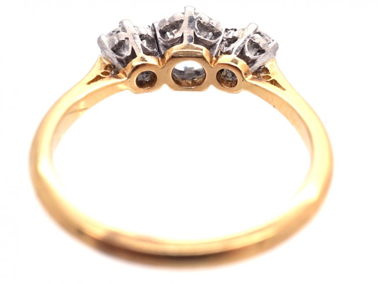 18ct Gold & Platinum Three Stone Diamond Ring