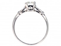 Radiant Cut Diamond Ring with Diamond Shoulders