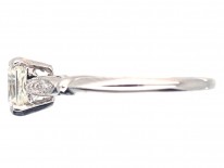 Radiant Cut Diamond Ring with Diamond Shoulders