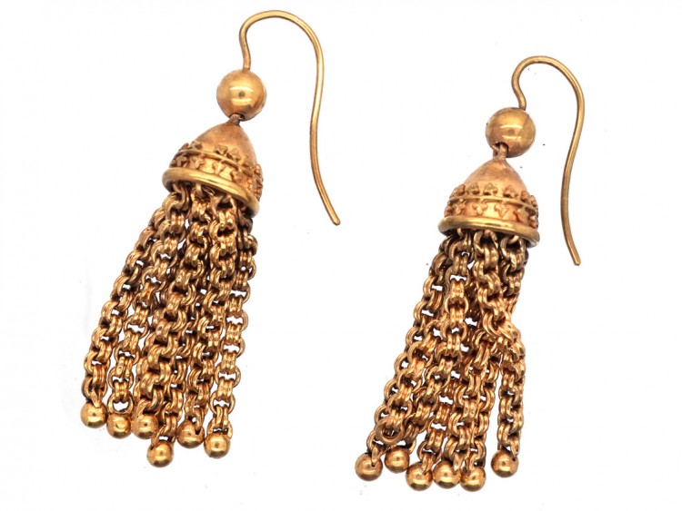 Victorian 15ct Gold Tassel Earrings