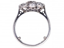 Edwardian 18ct Gold & Platinum Large Diamond Cluster Ring