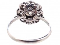 Edwardian 18ct Gold & Platinum Large Diamond Cluster Ring
