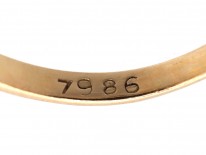 Art Deco Emerald & Diamond Three Stone Ring