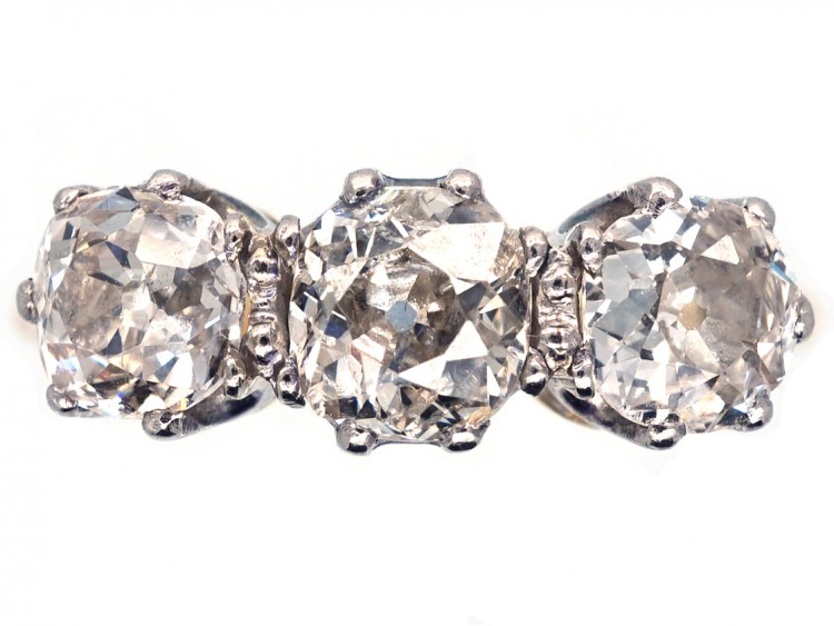 18ct Gold & Platinum Three Stone Diamond Ring
