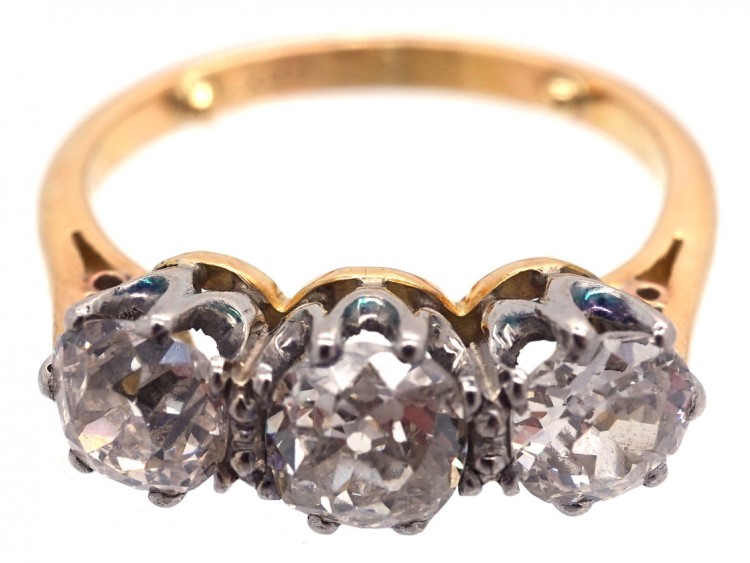 18ct Gold & Platinum Three Stone Diamond Ring