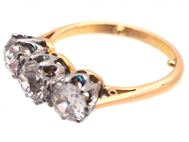 18ct Gold & Platinum Three Stone Diamond Ring