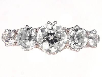 Edwardian 18ct Gold Five Stone Diamond Ring