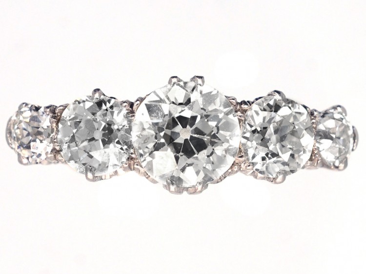 Edwardian 18ct Gold Five Stone Diamond Ring
