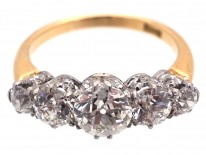 Edwardian 18ct Gold Five Stone Diamond Ring